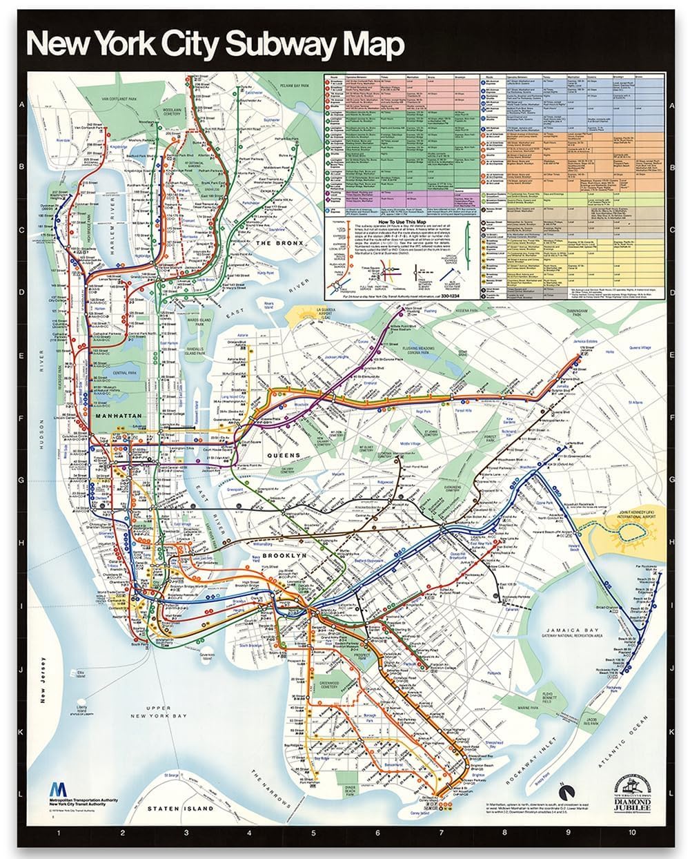 ヴィンテージ NYマップ　フレーム付き Amazon.com: New York City Subway Map 1979 16x20 Unframed Print